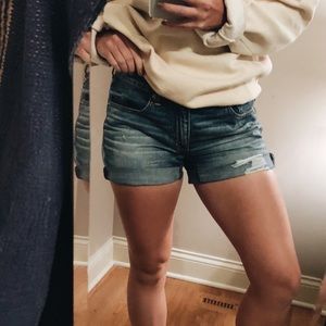 AE Light Wash Boyfriend Fit Shorts